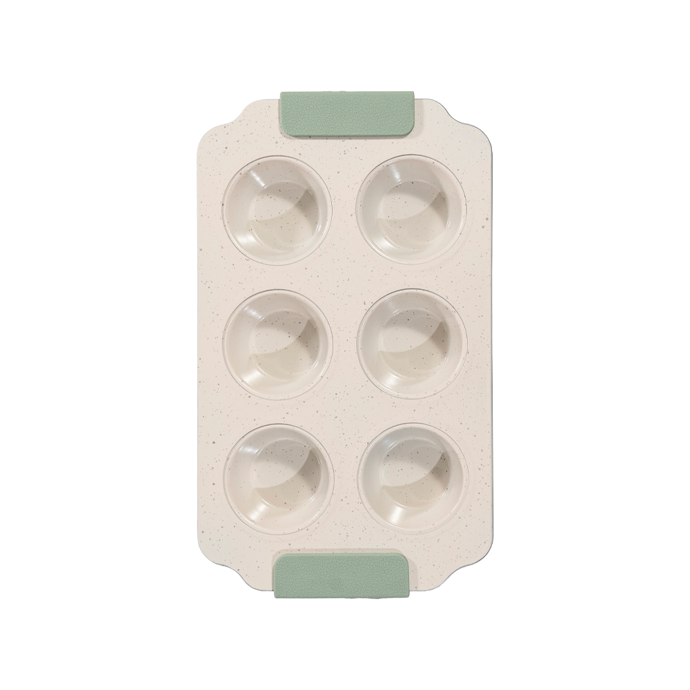 Molde de 6 muffins verde